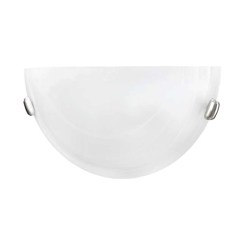 Livex Lighting Oasis 1-Light Metal & Fabric Wall Sconce in Brushed Nickel