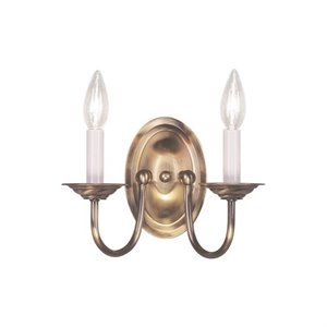 Livex Lighting Wall Sconce in Antique Brass