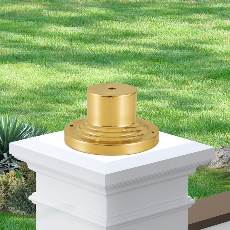 Livex Lighting Polished Brass Outdoor Pier Mount Adapter