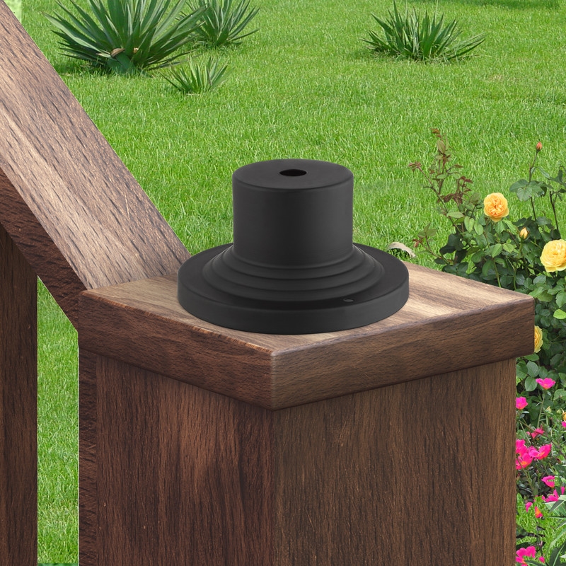 Livex Lighting Black Outdoor Pier Mount Adapter