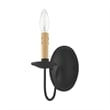 Livex Lighting Heritage 1-Light Contemporary Metal Wall Sconce in Black