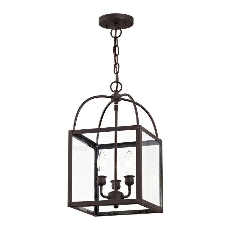 Livex Lighting Milford 3 Light Bronze Chain Hang/Ceiling Mount