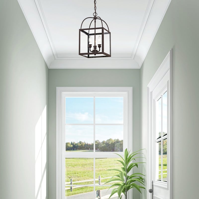 Livex Lighting Milford 3 Light Bronze Chain Hang/Ceiling Mount