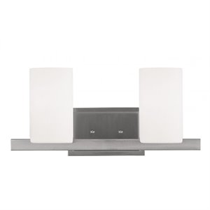 Livex Lighting Astoria 2 Bath Light in Brushed Nickel