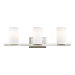 Livex Lighting Astoria 3-Light Metal & Glass Bath Light in Brushed Nickel