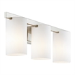Livex Lighting Astoria 3-Light Metal & Glass Bath Light in Brushed Nickel