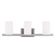 Livex Lighting Astoria 3-Light Metal & Glass Bath Light in Brushed Nickel