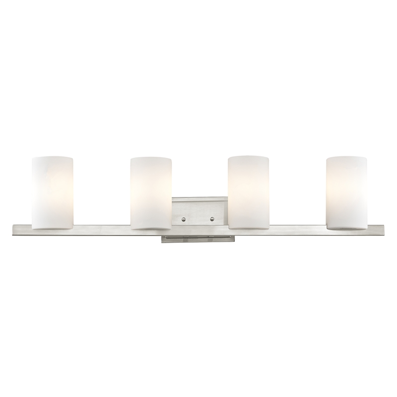 Livex Lighting Astoria 4-Light Metal & Glass Bath Light in Brushed Nickel
