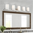 Livex Lighting Astoria 5-Light Metal & Glass Bath Light in Brushed Nickel