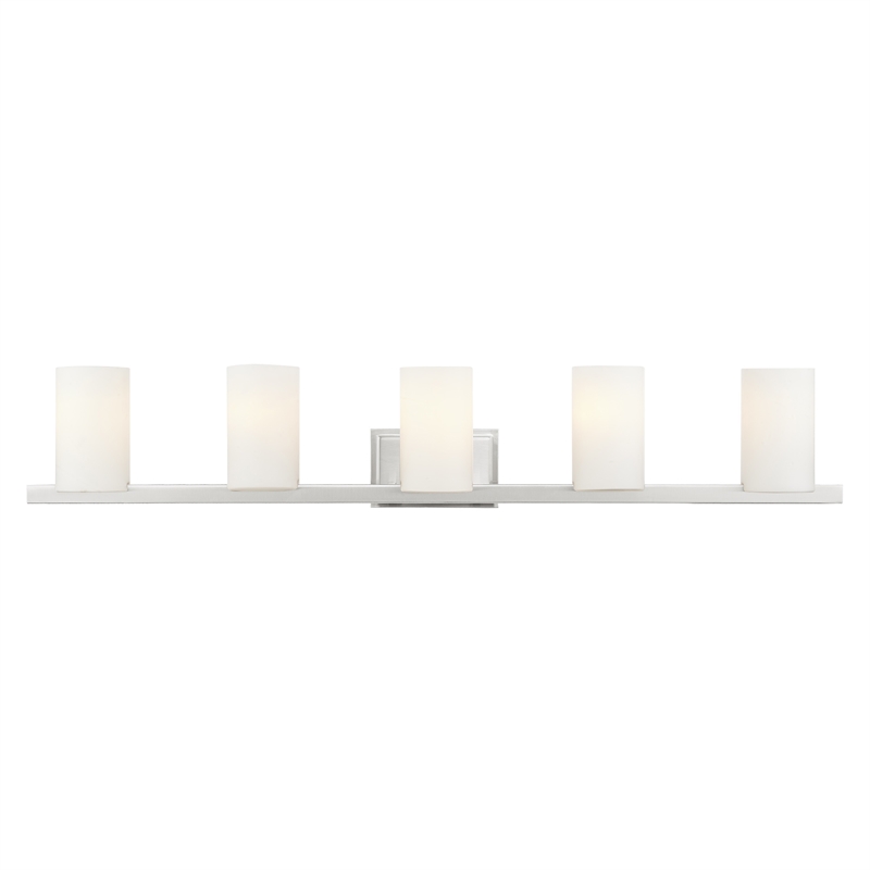 Livex Lighting Astoria 5-Light Metal & Glass Bath Light in Brushed Nickel