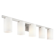 Livex Lighting Astoria 5-Light Metal & Glass Bath Light in Brushed Nickel