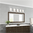 Livex Lighting Astoria 5-Light Metal & Glass Bath Light in Brushed Nickel