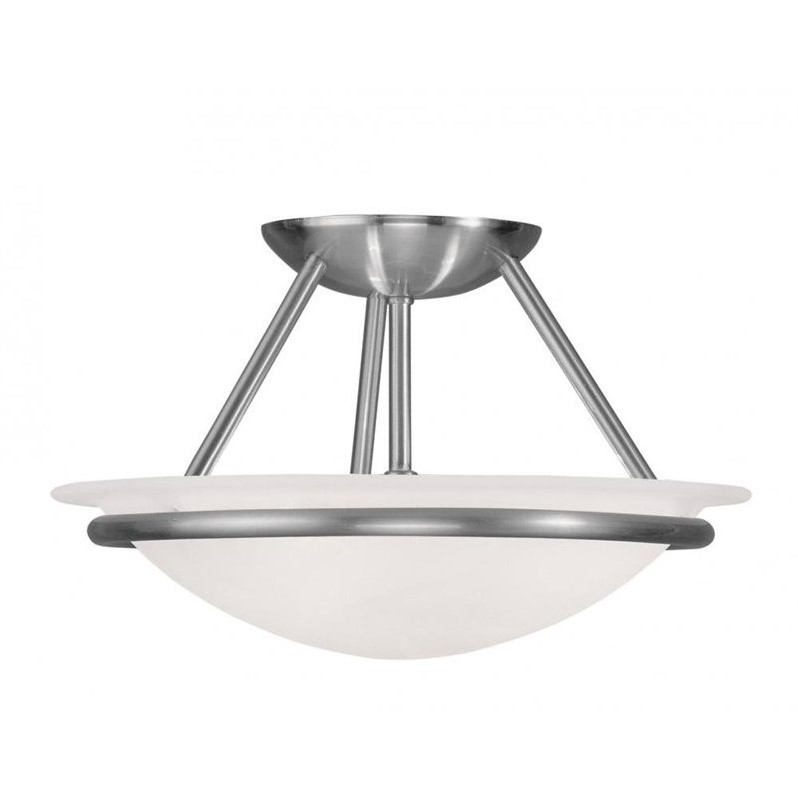 Livex Lighting Newburgh Ceiling Mount in Brushed Nickel