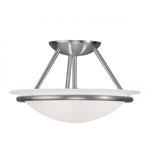 Livex Lighting Newburgh Ceiling Mount in Brushed Nickel
