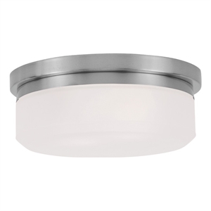 Livex Lighting Stratus 2 Light Brushed Nickel Ceiling Mount or Wall Mount