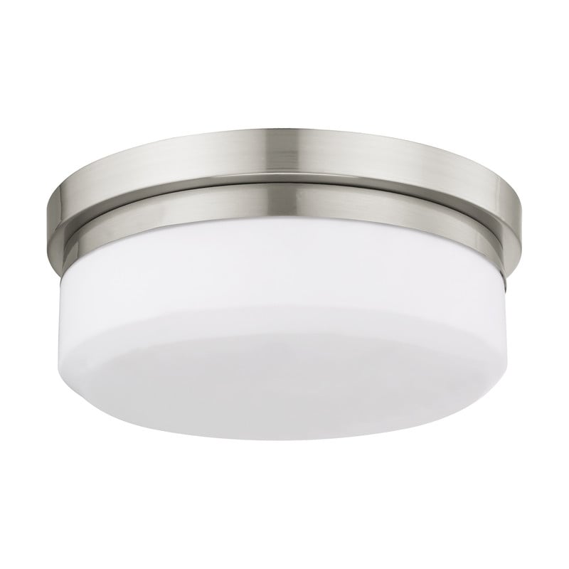 Livex Lighting Stratus 2 Light Brushed Nickel Ceiling Mount or Wall Mount