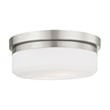 Livex Lighting Stratus 2 Light Brushed Nickel Ceiling Mount or Wall Mount