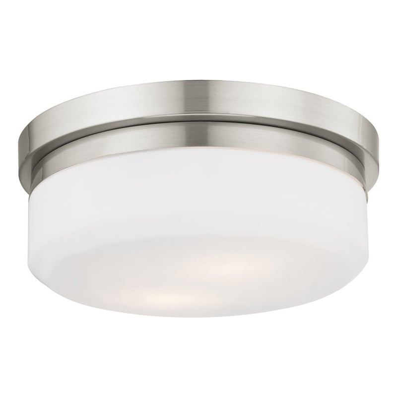 Livex Lighting Stratus 2 Light Brushed Nickel Ceiling Mount or Wall Mount