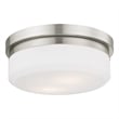 Livex Lighting Stratus 2 Light Brushed Nickel Ceiling Mount or Wall Mount