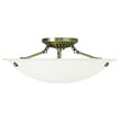 Livex Lighting Oasis Ceiling Mount in Antique Brass