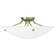 Livex Lighting Oasis Ceiling Mount in Antique Brass