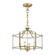 Livex Lighting Livingston 4 Light Antique Brass Chain Hang/Ceiling Mount