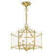 Livex Lighting Livingston 4 Light Polished Brass Chain Hang/Ceiling Mount