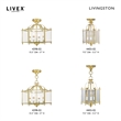 Livex Lighting Livingston 4 Light Polished Brass Chain Hang/Ceiling Mount