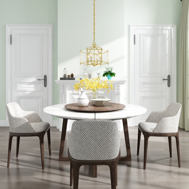 Livex Lighting Livingston 4 Light Polished Brass Chain Hang/Ceiling Mount