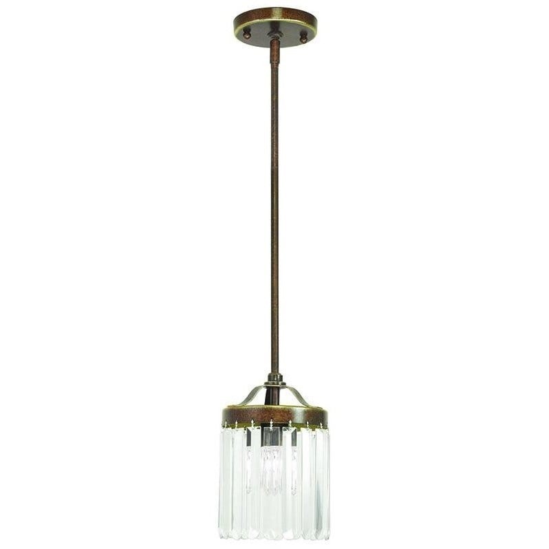 Livex Lighting Ashton Mini Pendant in Hand Painted Palacial Bronze