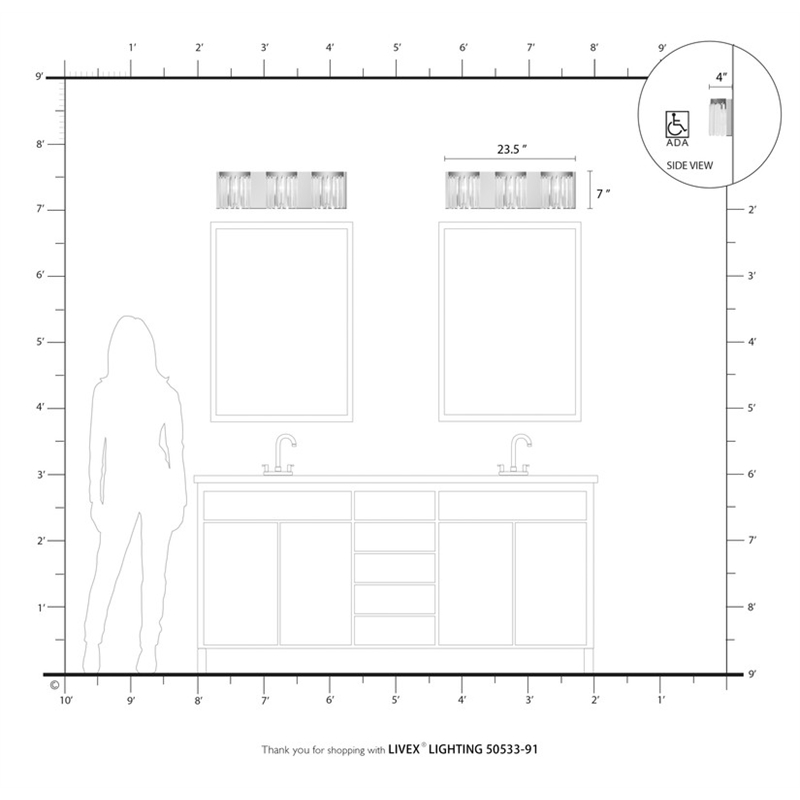 Livex Lighting Ashton Bath Light in Brushed Brushed Nickel