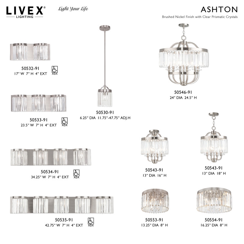Livex Lighting Ashton Bath Light in Brushed Brushed Nickel