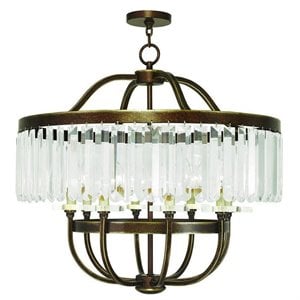 Livex Lighting Ashton Chandelier in Hand Painted Palacial Bronze