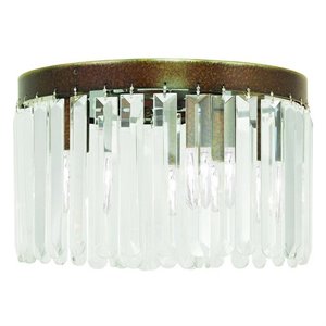 Livex Lighting Ashton Ceiling Mount in Hand Painted Palacial Bronze