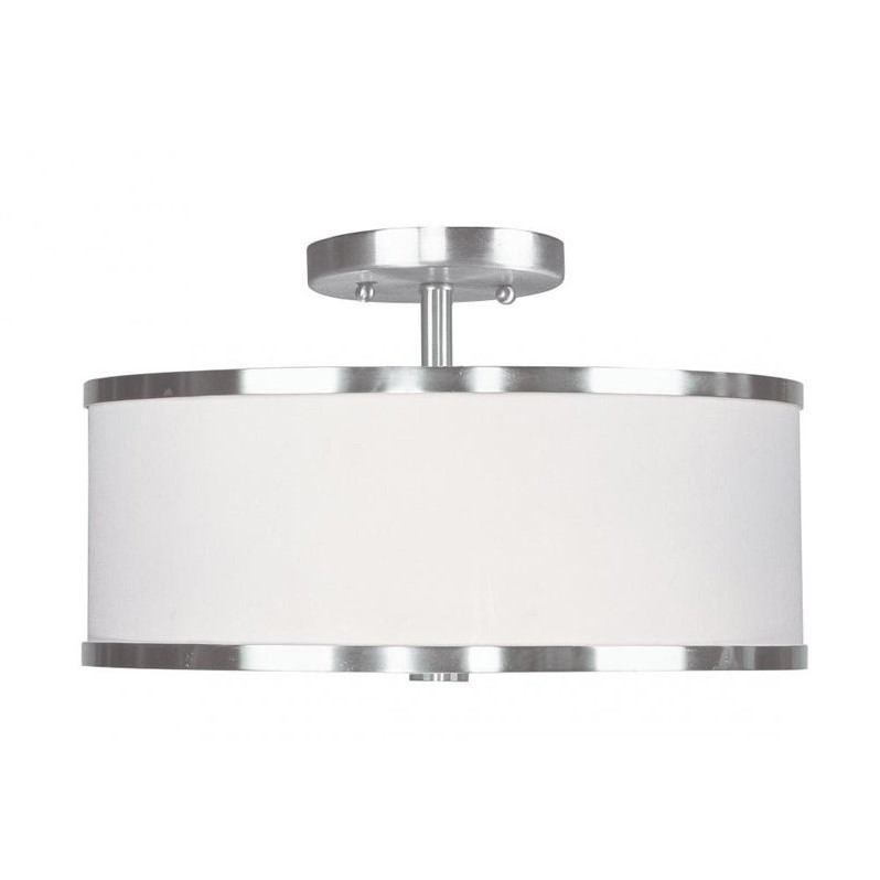 Livex Lighting Park Ridge Ceiling Mount in Brushed Nickel