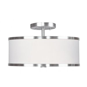 Livex Lighting Park Ridge Ceiling Mount in Brushed Nickel