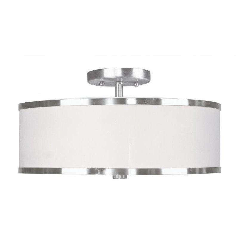 Livex Lighting Park Ridge Ceiling Mount in Brushed Nickel