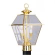 Livex Lighting Westover 2 Light Outdoor Post Head in Polished Brass