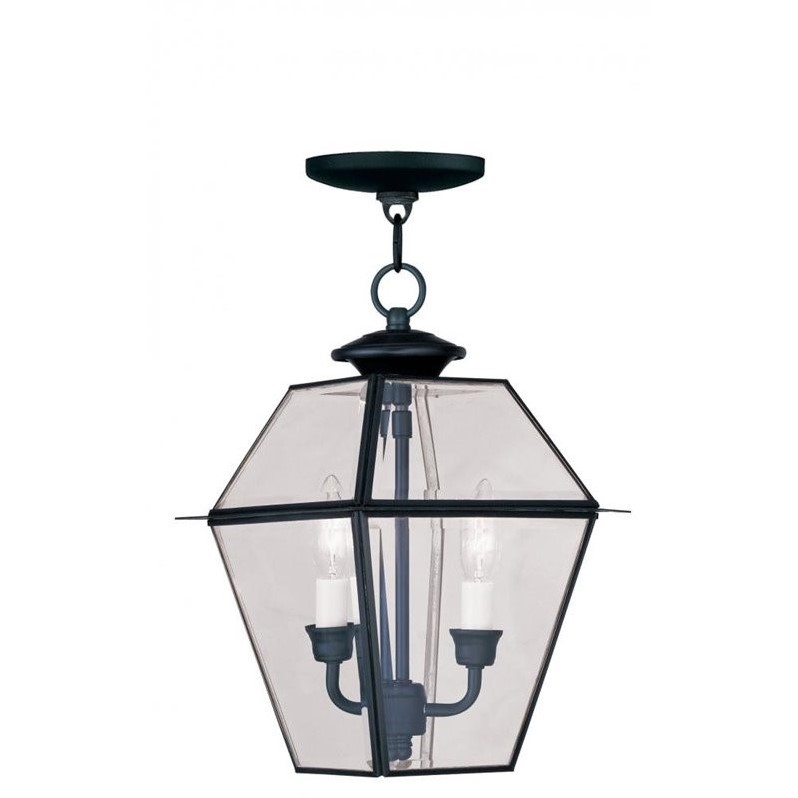 Livex Lighting Westover 2 Light Outdoor Chain Hang in Black