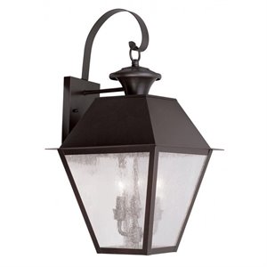 Livex Lighting Mansfield Outdoor Wall Lantern in Bronze