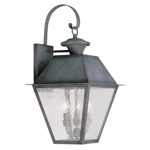 Livex Lighting Mansfield Outdoor Wall Lantern in Charcoal