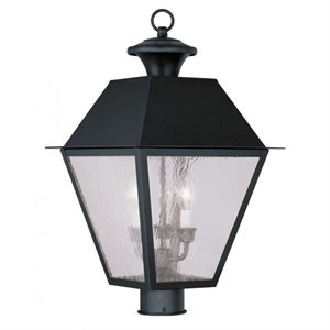 Livex Lighting Mansfield Outdoor Post Head in Black