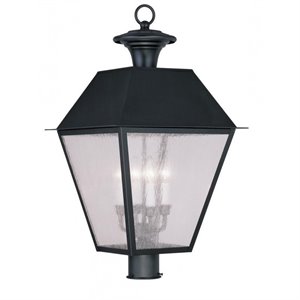 Livex Lighting Mansfield Outdoor Post Head in Black