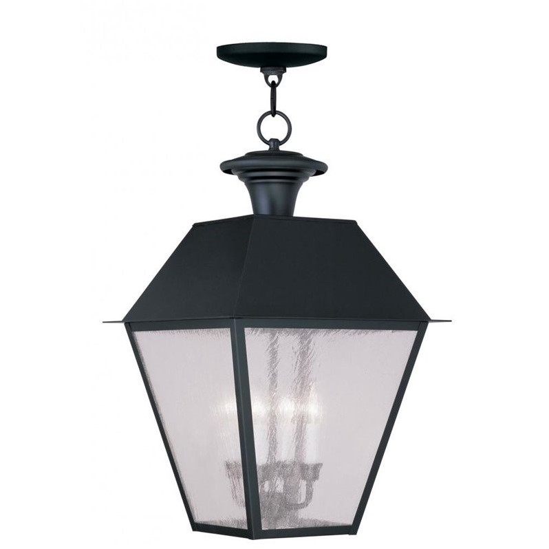 Livex Lighting Mansfield Outdoor Chain Hang in Black