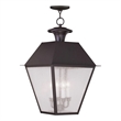 Livex Mansfield 4 Light 15 inch Bronze Outdoor Pendant Lantern