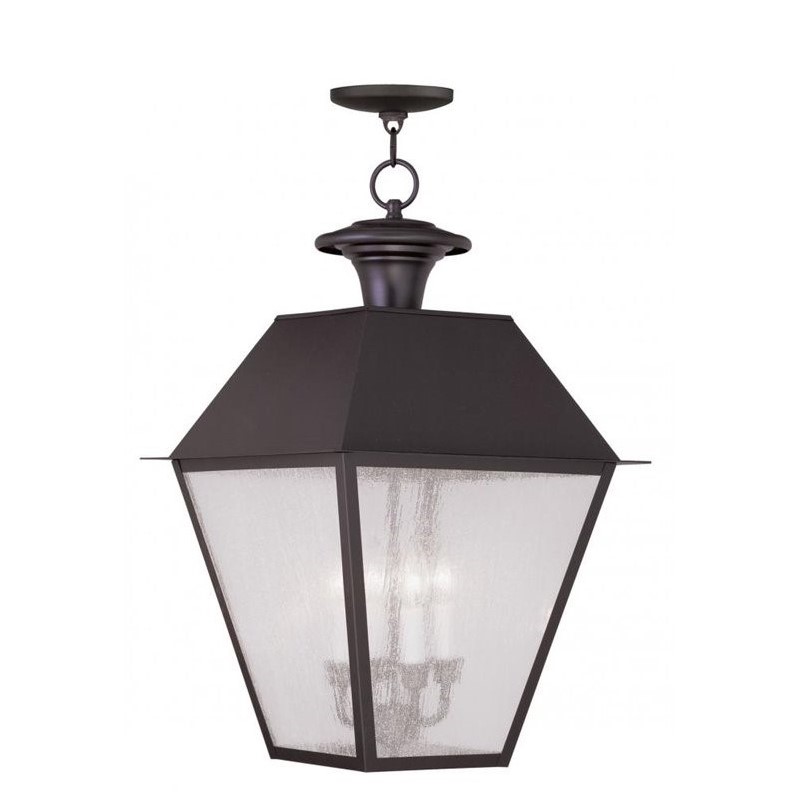 Livex Mansfield 4 Light 15 inch Bronze Outdoor Pendant Lantern
