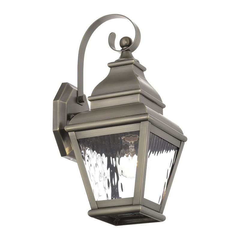 Livex Lighting Exeter Outdoor Wall Lantern in Vintage Pewter