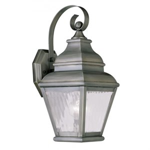 Livex Lighting Exeter Outdoor Wall Lantern in Vintage Pewter