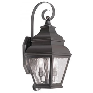 Livex Lighting Exeter 2 Light Outdoor Wall Lantern in Bronze