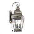 Livex Lighting Exeter Outdoor Wall Lantern in Vintage Pewter